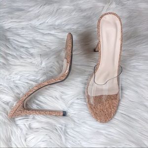 ASOS PVC Cork Pumps